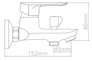 Смеситель для ванны ESKO Mumbai MI54 хром