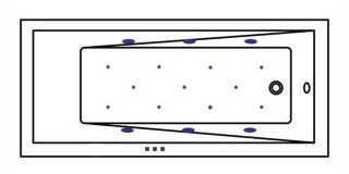 Гидромассажная ванна Whitecross Wave Slim 0111.170075.100.RELAX.GL 170x75см Relax золото