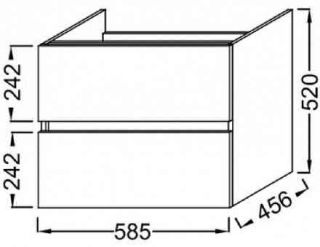 Тумба под раковину Jacob Delafon Tolbiac 60см белый лак EB2381-J5