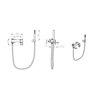 Смеситель для ванны Boheme Q 143-CRCR.2 хром