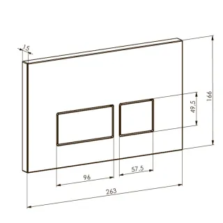 Кнопка смыва Boheme 664-SGM оружейная сталь