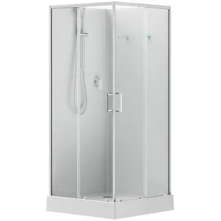 Душевая кабина Aquanet Passion EVO 281963 S 90x90 см профиль белый стекло прозрачное