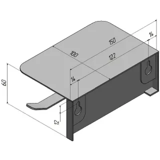 Держатель для туалетной бумаги Aquanet Магнум 336613 чёрный матовый
