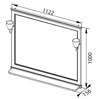Зеркало Aquanet Валенса 180291 110 см белый матовый