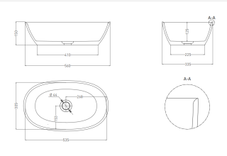 Накладная раковина Salini Sofia S-Sense 1101106G 56см белый глянцевый