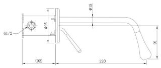 Встраиваемый смеситель для раковины Boch Mann Tropfen никель матовый BM8928