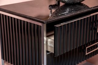 Тумба под раковину Armadi Art Monaco 80см чёрный/хром 866-080-BCR