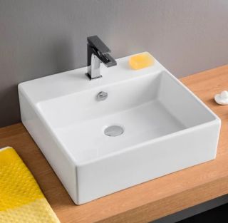 Раковина ArtCeram QUADRO QUL002 01 00 белая 50 см