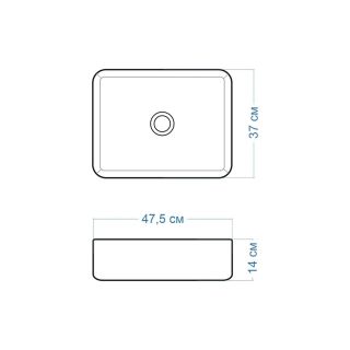 Раковина чаша Maretti UM13NS03-844, белая