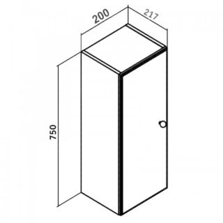 Шкаф навесной Runo универсальный Кредо 20 (00-00001148)
