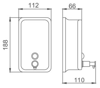 Дозатор жидкого мыла Haiba HB402 хром