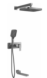 Душевая система Rose R1035T пепельный