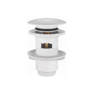 Rose RS01C Донный клапан с переливом белый матовый