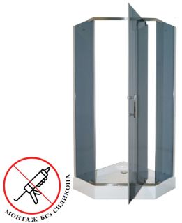 Душевой уголок Parly ZPE911 90x90см хром с поддоном