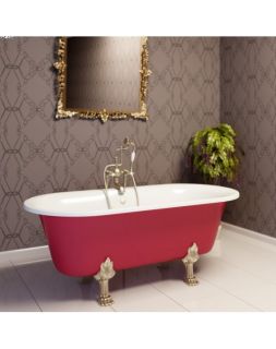 Ванна из искусственного камня Фэма Стиль Феррара на опорах красных 171x82 см