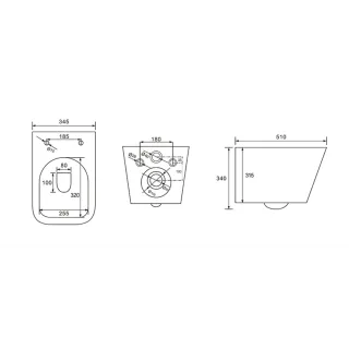 Комплект унитаза с инсталляцией CHARUS SET.114W.11.3 клавишей смыва белая