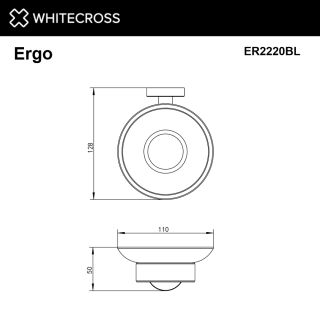 Мыльница подвесная WHITECROSS Ergo ER2220BL чёрный матовый