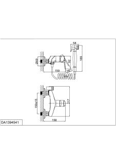 Гигиенический душ DQ Rhein Marx со смесителем хром DA1394541