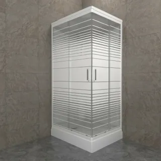 Душевая кабина Triton Квадро Щ0000045508 120x80 см профиль белый стекло с узором