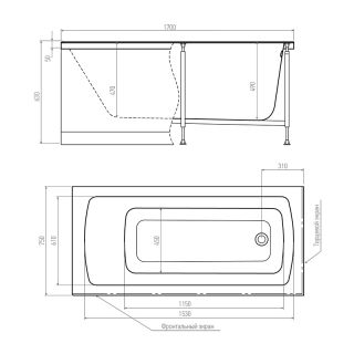 Акриловая ванна Timo Ritta RITTA1775 170x75 см