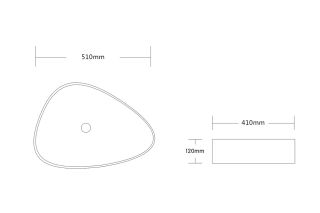 Раковина Cerutti SPA CR0089 51см белый