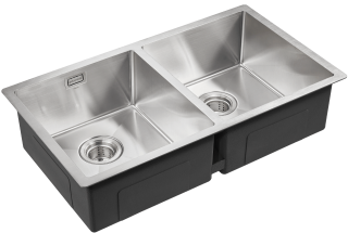 Мойка кухонная Paulmark Dopplet PM507844-BS брашированная нержавеющая сталь