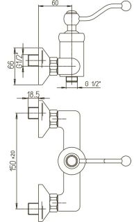 Смеситель для душа Paini Duomo 88OP511 золото