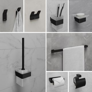 Крючок одинарный Lemark Smooth Line 9712002 чёрный матовый