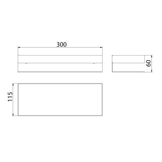 Полка для душа Lemark Shelf line 9772050 чёрный