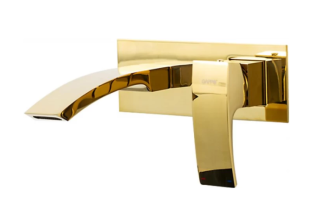 Встраиваемый смеситель для раковины Gappo G1007-23 золотой сатин