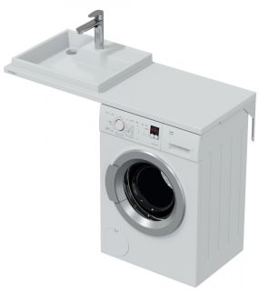 Раковина над стиральной машиной СанТа Юпитер 900135 левая 130см белый