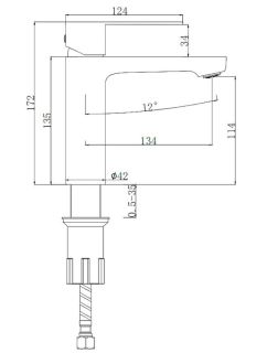 Смеситель для раковины Splenka S222.10.06 чёрный