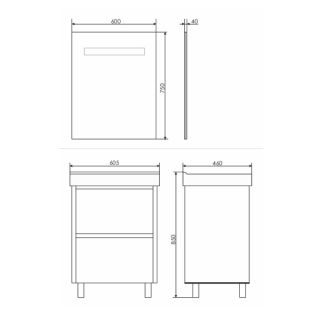 Comforty Тумба-умывальник "Дублин-60" белый глянец с раковиной Comforty 8056