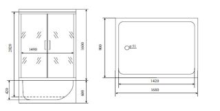 Timo Lux TL-1506 душевая кабина (167*90*220)