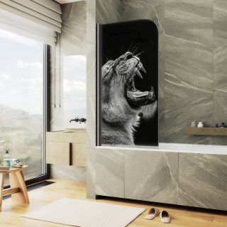 Шторка на ванну MaybahGlass ФП002 MGV-930-ФП002-6 80см фотопечать