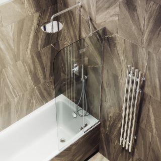 Шторка на ванну MaybahGlass MGV-915-4 99см хром глянцевый