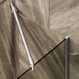 Шторка на ванну MaybahGlass MGV-67-5у 50см хром матовый