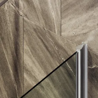 Шторка на ванну MaybahGlass MGV-596-5 40см хром матовый