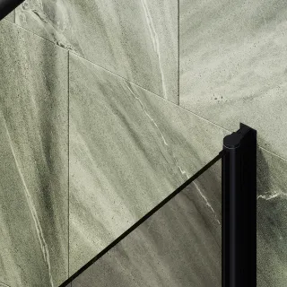 Шторка на ванну MaybahGlass MGV-606-6 50см чёрный