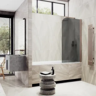 Шторка на ванну MaybahGlass MGV-609-2 50см бронза