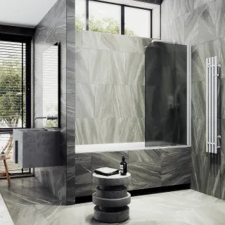 Шторка на ванну MaybahGlass MGV-614-1 60см белый