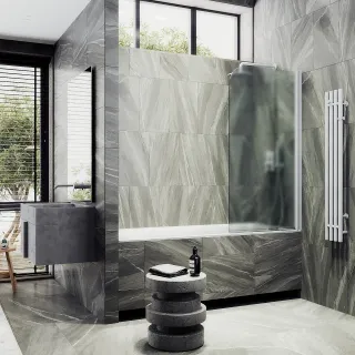 Шторка на ванну MaybahGlass MGV-620-1 70см белый