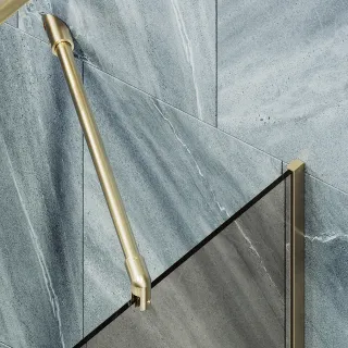 Шторка на ванну MaybahGlass MGV-71-3у 90см золото