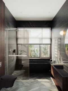 Душевая перегородка MaybahGlass MGD-727-5у 79см хром матовый