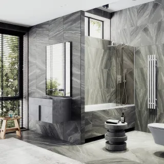 Шторка на ванну MaybahGlass MGV-151-1у 74см белый