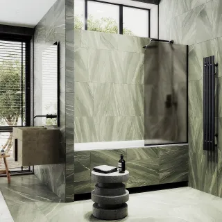 Шторка на ванну MaybahGlass MGV-77-6у 90см чёрный