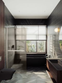 Душевая перегородка MaybahGlass MGD-728-5ш 79см хром матовый