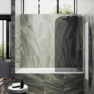 Шторка на ванну MaybahGlass MGV-252-1у 30см белый