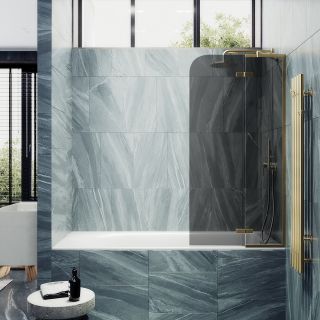 Шторка на ванну MaybahGlass MGV-918-3 99см золото