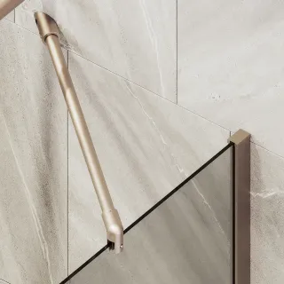 Шторка на ванну MaybahGlass MGV-59-2ш 60см бронза